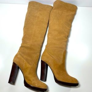 Michael Kors suede brown knee Boots